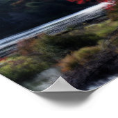 沼の秋の紅葉自然Orton効果 ポスター (角)