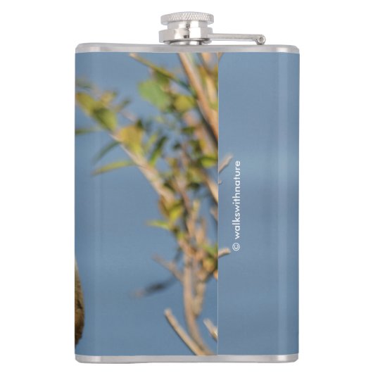 沼の美しいペンシブな木のアヒル フラスク (裏面)