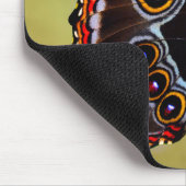 沼の蘭の青いモルフォの蝶 マウスパッド (コーナー)