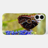 沼の蘭の青いモルフォの蝶 Case-Mate iPhoneケース (裏面 (横))
