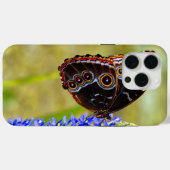 沼の蘭の青いモルフォの蝶 Case-Mate iPhoneケース (裏面 (横))