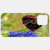 沼の蘭の青いモルフォの蝶 Case-Mate iPhoneケース (裏面 (横))