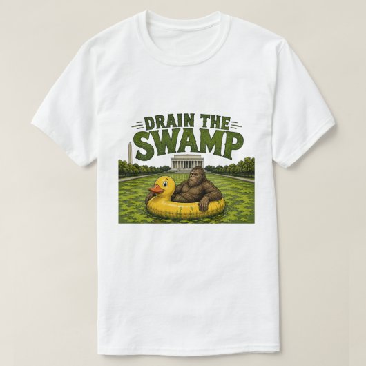 沼を干せ Tシャツ (デザイン正面)