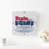 沼を抜ける スクエア壁時計 (ホーム)