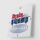 沼を抜ける スクエア壁時計 (傾斜)