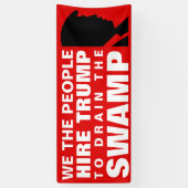 沼を排水するためにトランプを雇う！ 横断幕 (縦)