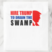 沼を排水するためにトランプを雇う! 長方形シール (バッグ)