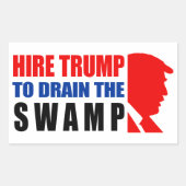 沼を排水するためにトランプを雇う！ 長方形シール (正面)