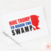 沼を排水するためにトランプを雇う! 長方形シール (封筒)