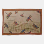 沼地で"踊っているトンボ"タオル キッチンタオル (横)