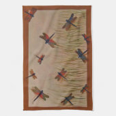 沼地で"踊っているトンボ"タオル キッチンタオル (縦)