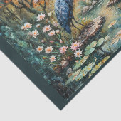 沼地に佇む2羽のアオサギのモザイク画 薄葉紙 (詳細)