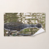 沼地に潜むワニ バスタオルセット (ハンドタオル)
