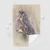 沼地に羽の生えた短耳フクロウ ゴルフタオル (インサイチュ)