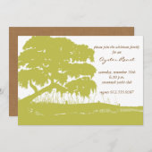 沼地の招待によってスペインのなコケとおおわれているカシ 招待状 (正面/裏面)