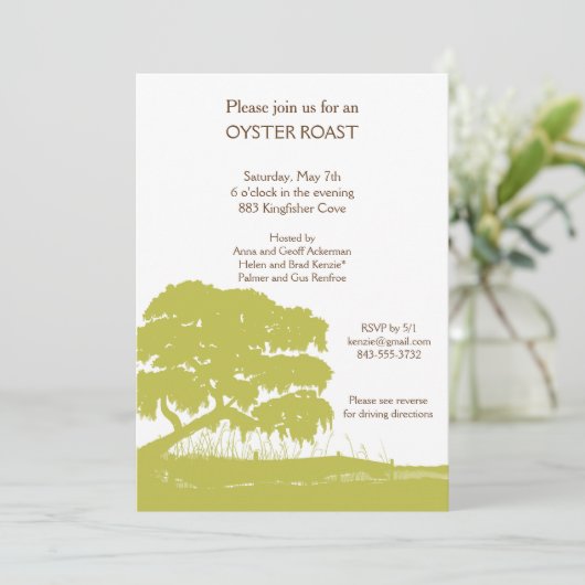 沼地の招待の垂直によるスペインのなコケを持つカシ 招待状 (スタンド正面)