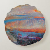 沼地の日没2013年 ラウンドクッション (裏面)