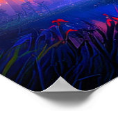 沼地の森の神秘的な光 ポスター (角)