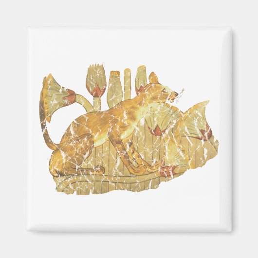 沼地の猫 マグネット (正面)