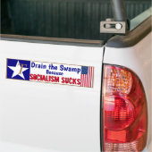 沼地の社会主義のを抜最低け出す バンパーステッカー (トラック上)