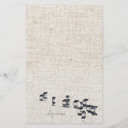 沼地の鳥の文房具 便箋 (正面)