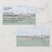 沼地を耕すトラクターの沼地 名刺 (正面/裏面)