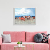 沼崎牧場,ウマ,吉田博,ウッドカット キャンバスプリント (インサイチュ (リビング))