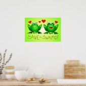 沼救カエル愛の緑のポスター ポスター (キッチン)