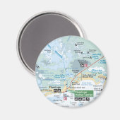 沼沢地の地図の磁石 マグネット (正面/裏面)