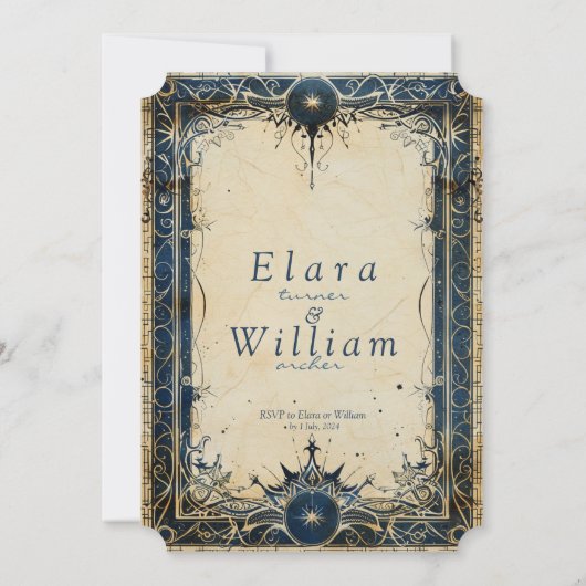 沼野瀬王室の結婚式招待状 招待状 (裏面)