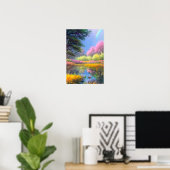 沼魅力的のカラフル喜びが ポスター (ホームオフィス)