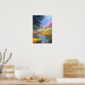 沼魅力的のカラフル喜びが ポスター (キッチン)