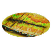 "沼鮮やかの森"かわいい絵画の。買今 カッティングボード (角)