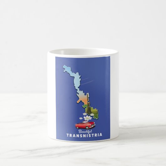 沿ドニエストル地図  コーヒーマグカップ (中央)