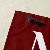 沿岸いかりブルガンディマルーン航海のビーチ ビーチタオル (インサイチュ)