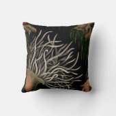 沿岸いそぎんちゃくの航海のなデザインの黒い枕 クッション (裏面)