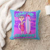 沿岸おばあちゃんビーチトレンドカートゥーンサーファー クッション (ブランケット)