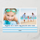 沿岸おもしろいクリスマスシーズンのご挨拶 箔シーズンカード (裏面)