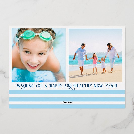 沿岸おもしろいクリスマスシーズンのご挨拶 箔シーズンカード (裏面)