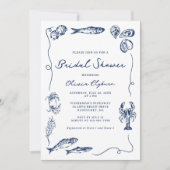 沿岸お洒落ビーチブライダルシャワー 招待状 (正面)