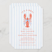 沿岸かわいこちゃんベビーシャワー招待状 招待状 (正面/裏面)