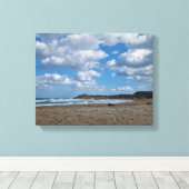 沿岸のそよ風 - 曇った空と太陽の輝く海岸 キャンバスプリント (インサイチュ (ウッドフロア))