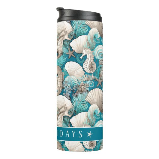 沿岸のはっきりしたクリスマスの木馬パターン#4 ID1009 タンブラー (回転右)