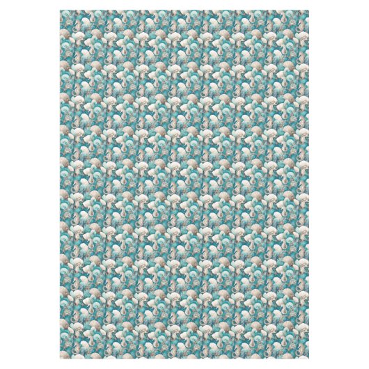 沿岸のはっきりしたクリスマスの木馬パターン#4 ID1009 テーブルクロス (正面)