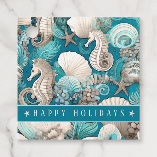 沿岸のはっきりしたクリスマスの木馬パターン#4 ID1009 フェイバータグ (正面)