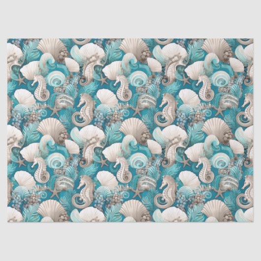 沿岸のはっきりしたクリスマスの木馬パターン#4 ID1009 薄葉紙 (正面)