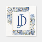 沿岸のウェディングシャワーの紙ナプキン スタンダードカクテルナプキン (正面)