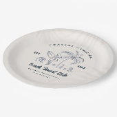 沿岸のカウガール・バチェロレッテ ペーパープレート (アングル)