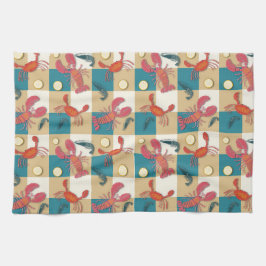 沿岸のキャッチピクニック キッチンタオル