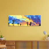 沿岸のキャンバス： SoCalサンセットドリームズ キャンバスプリント (インサイチュ (リビング))